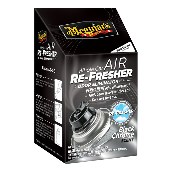 Meguiar's Whole Car Air Re-Fresher Odor Eliminator - Black Chrome Scent